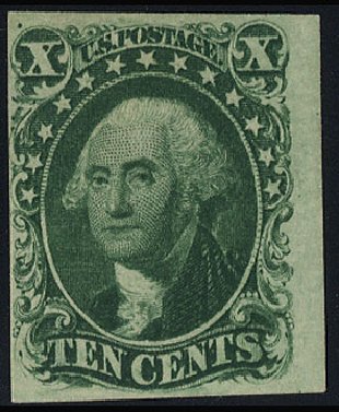 Prices of US Stamps Scott Cat. #14: 1855 10c Washington. Cherrystone Auctions, May 2008, Sale 200805, Lot 49
