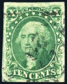 Prices of US Stamps Scott #14: 1855 10c Washington. Harmer-Schau Auction Galleries, Jun 2008, Sale 78, Lot 1249