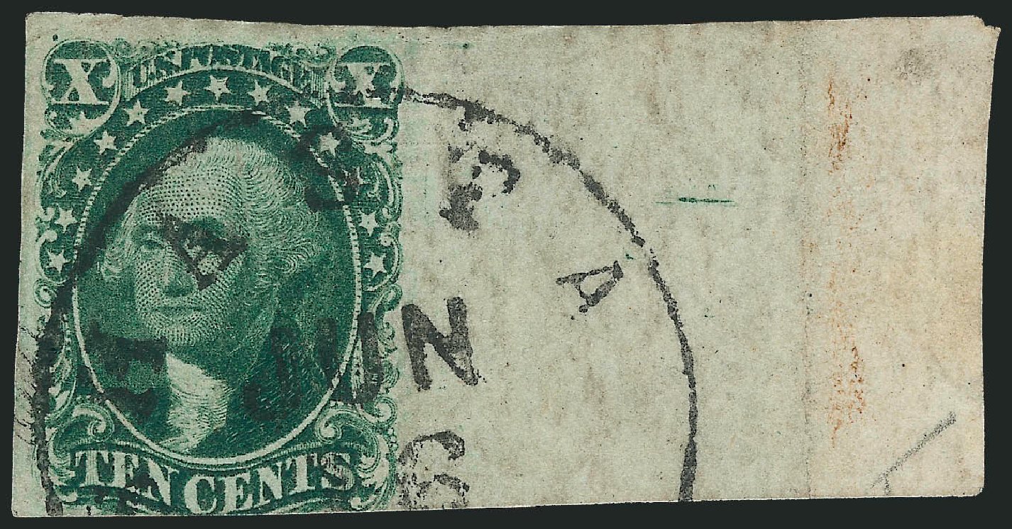 US Stamps Value Scott Catalogue #14: 1855 10c Washington. Robert Siegel Auction Galleries, Dec 2011, Sale 1017, Lot 109