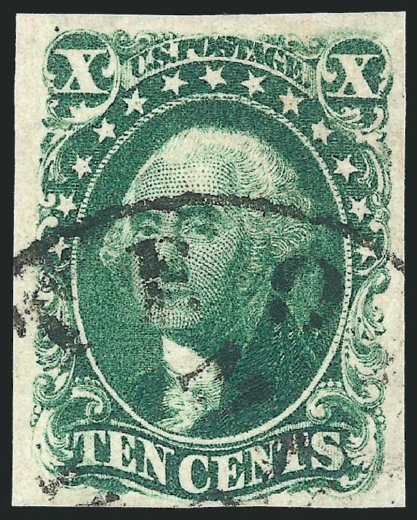 US Stamp Value Scott Cat. # 14: 1855 10c Washington. Robert Siegel Auction Galleries, Dec 2013, Sale 1062, Lot 119