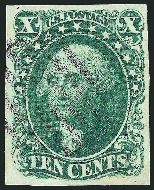 US Stamps Value Scott Catalog # 14: 10c 1855 Washington. Robert Siegel Auction Galleries, Sep 2010, Sale 993, Lot 239