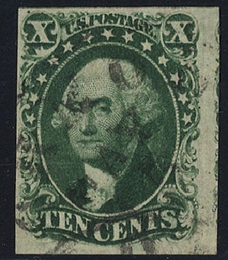 Values of US Stamps Scott #14: 1855 10c Washington. Cherrystone Auctions, May 2008, Sale 200805, Lot 50