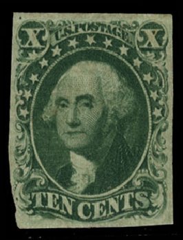 Values of US Stamps Scott #14: 1855 10c Washington. Cherrystone Auctions, Jun 2012, Sale 201206, Lot 20