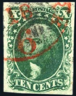 Cost of US Stamps Scott Cat. 14: 1855 10c Washington. Harmer-Schau Auction Galleries, Jun 2008, Sale 78, Lot 1250