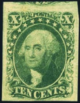 Values of US Stamp Scott 14: 1855 10c Washington. Harmer-Schau Auction Galleries, Aug 2012, Sale 94, Lot 1010