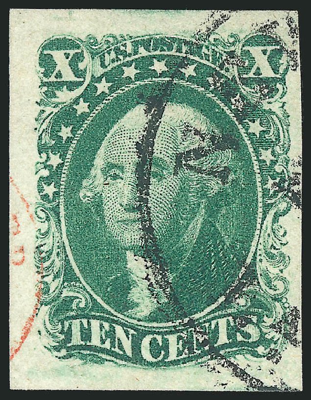 US Stamps Value Scott Catalog # 14 - 10c 1855 Washington. Robert Siegel Auction Galleries, Mar 2014, Sale 1067, Lot 900