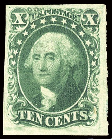 Cost of US Stamps Scott Catalogue 14: 1855 10c Washington. Cherrystone Auctions, Mar 2009, Sale 200903, Lot 31