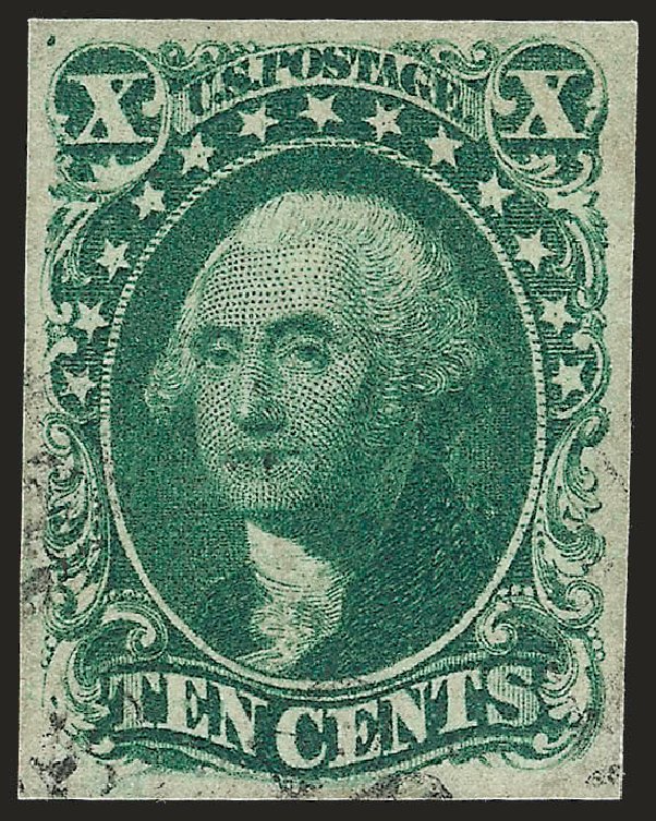 Value of US Stamps Scott Catalog # 14 - 1855 10c Washington. Robert Siegel Auction Galleries, Sep 2009, Sale 976, Lot 1171