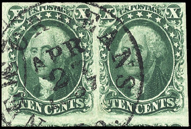 US Stamps Value Scott 14 - 1855 10c Washington. Cherrystone Auctions, Jan 2009, Sale 200901, Lot 34