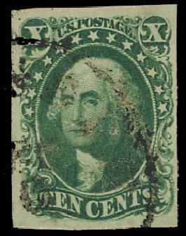 Costs of US Stamp Scott Catalogue # 14 - 1855 10c Washington. Daniel Kelleher Auctions, Jun 2012, Sale 630, Lot 1224