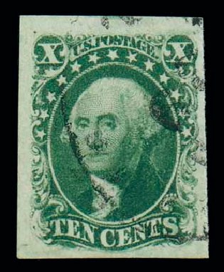 Costs of US Stamp Scott Catalog # 14: 10c 1855 Washington. Matthew Bennett International, Dec 2007, Sale 324, Lot 1045