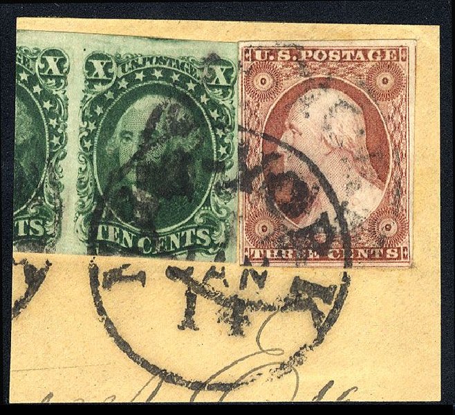 Cost of US Stamps Scott Cat. 14 - 1855 10c Washington. Cherrystone Auctions, Jan 2008, Sale 200801, Lot 1035