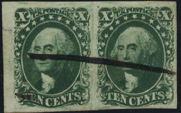 US Stamps Values Scott #14 - 10c 1855 Washington. Cherrystone Auctions, Mar 2008, Sale 200803, Lot 55