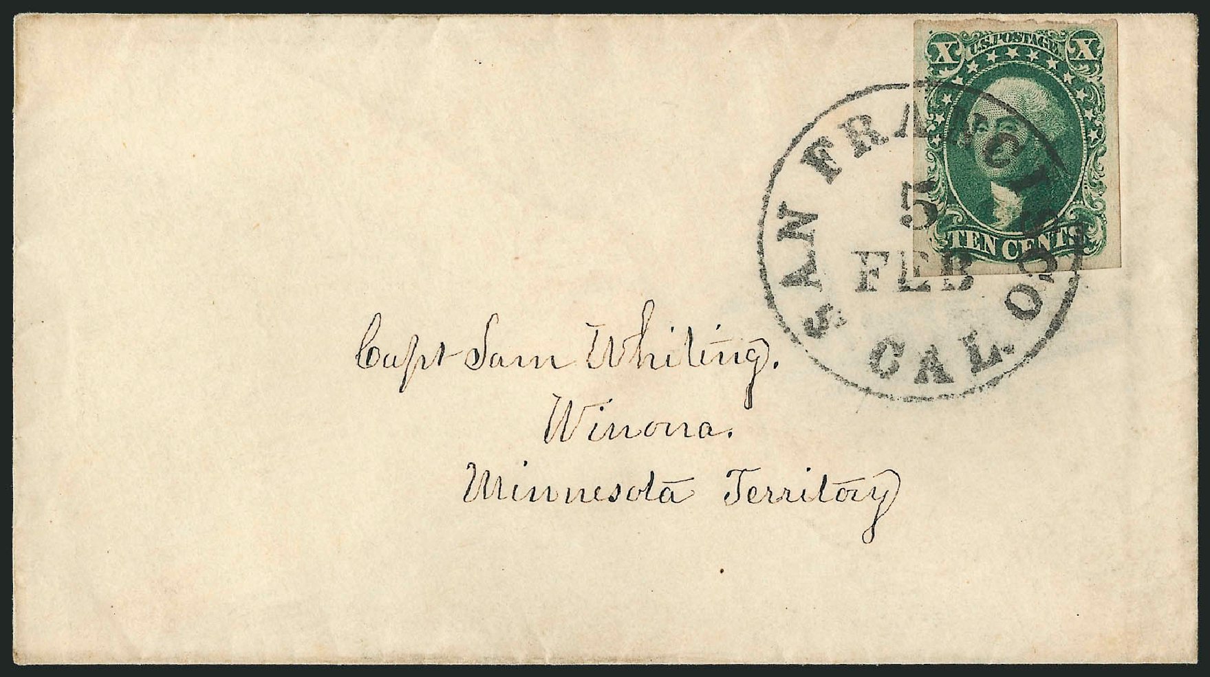 Costs of US Stamps Scott #14: 1855 10c Washington. Robert Siegel Auction Galleries, Dec 2010, Sale 1002, Lot 3725