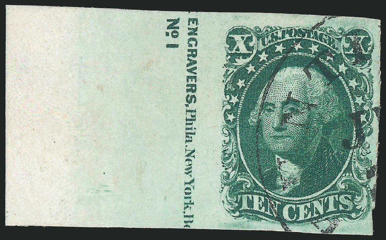 US Stamp Value Scott Catalog 14: 1855 10c Washington. Robert Siegel Auction Galleries, Jun 2012, Sale 1024, Lot 45