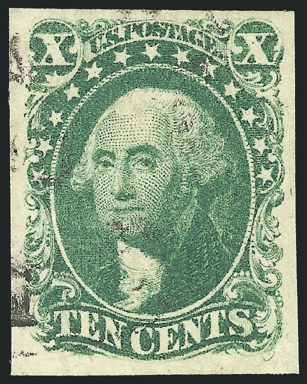 Value of US Stamp Scott Catalog # 14: 1855 10c Washington. Robert Siegel Auction Galleries, Oct 2008, Sale 963, Lot 225