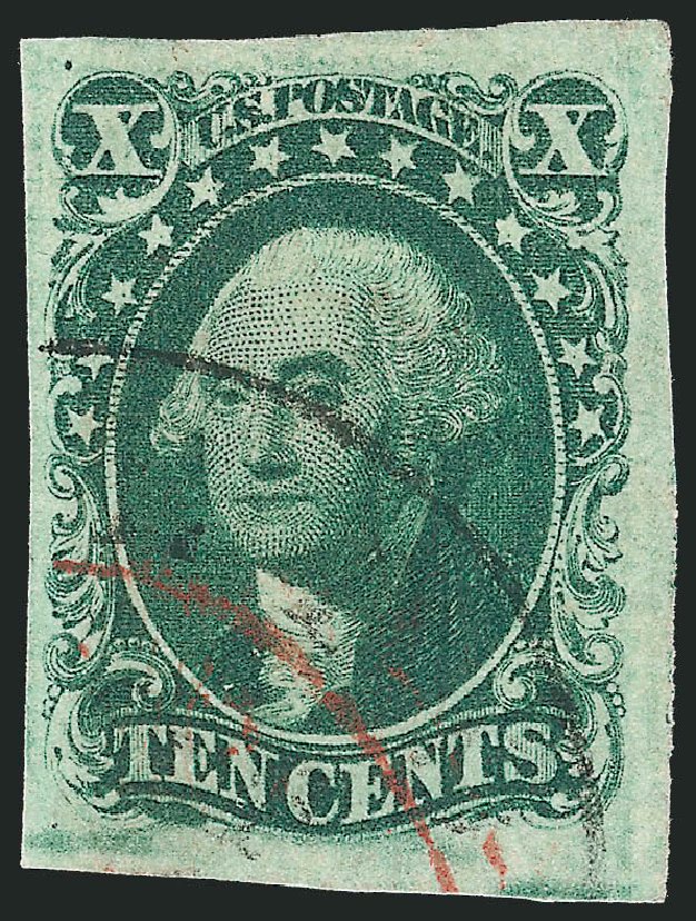 Values of US Stamps Scott Cat. # 14: 10c 1855 Washington. Robert Siegel Auction Galleries, Oct 2010, Sale 997, Lot 5185