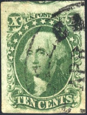 US Stamps Price Scott Cat. # 14 - 1855 10c Washington. Cherrystone Auctions, Mar 2008, Sale 200803, Lot 52