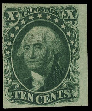 US Stamp Value Scott Catalogue # 14 - 10c 1855 Washington. Cherrystone Auctions, Apr 2010, Sale 201004, Lot 42