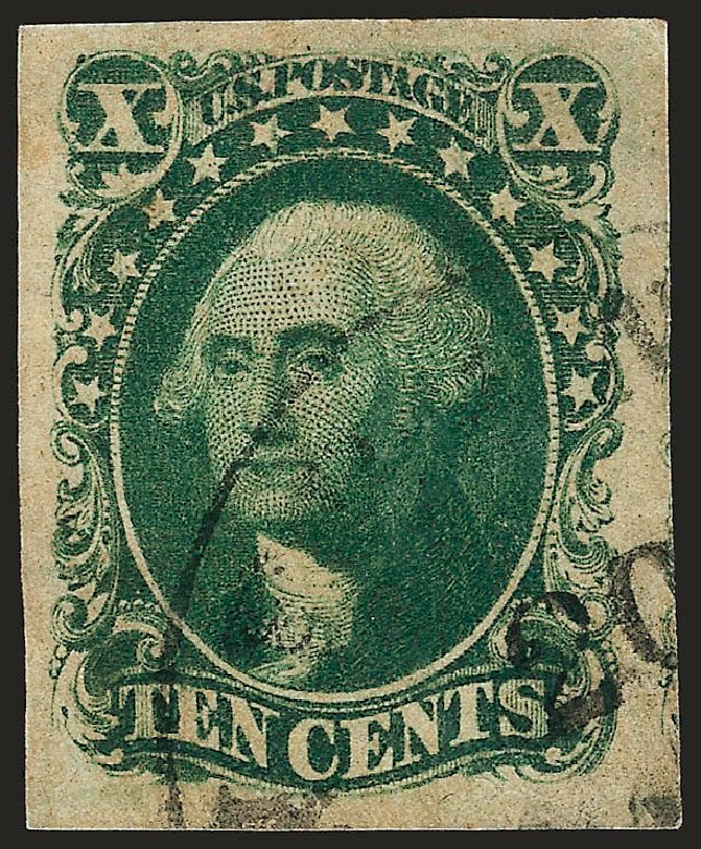 US Stamps Prices Scott Catalog # 14: 1855 10c Washington. Robert Siegel Auction Galleries, Sep 2008, Sale 962, Lot 2252
