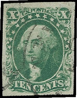 US Stamp Prices Scott Cat. 14: 10c 1855 Washington. H.R. Harmer, Jun 2013, Sale 3003, Lot 1043