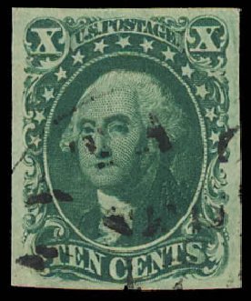 Cost of US Stamps Scott # 14: 1855 10c Washington. Daniel Kelleher Auctions, Jun 2012, Sale 630, Lot 1223