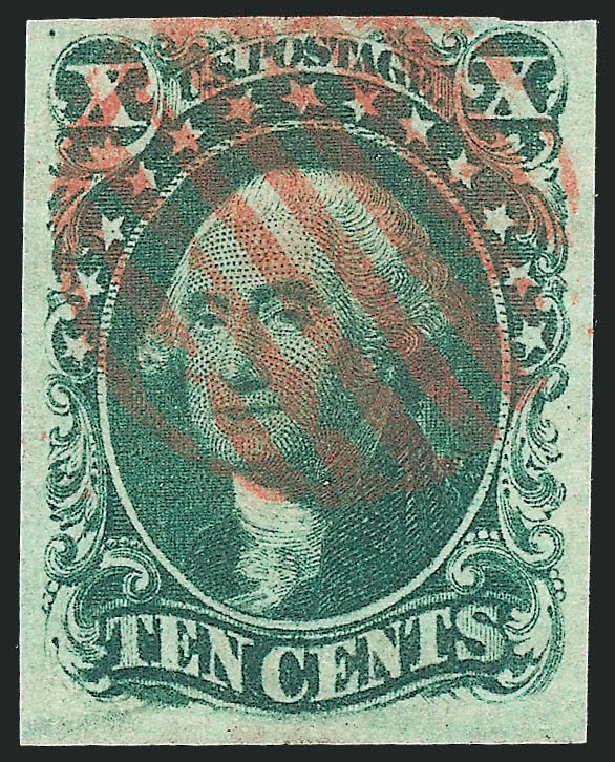 Values of US Stamps Scott Catalog # 14: 10c 1855 Washington. Robert Siegel Auction Galleries, Oct 2010, Sale 997, Lot 5186