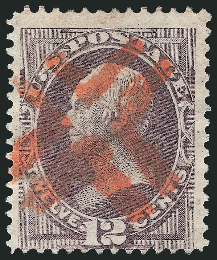US Stamp Values Scott Cat. 140: 12c 1870 Clay Grill. Robert Siegel Auction Galleries, Mar 2011, Sale 1007, Lot 2331