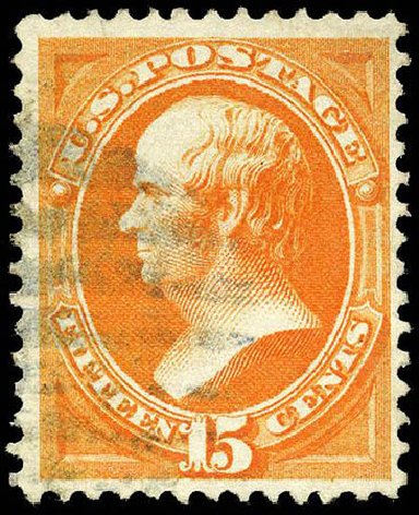 US Stamps Value Scott Catalog #141: 1870 15c Webster Grill. Matthew Bennett International, Apr 2008, Sale 326, Lot 147