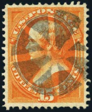 Costs of US Stamp Scott Catalogue #141 - 15c 1870 Webster Grill. Harmer-Schau Auction Galleries, Aug 2012, Sale 94, Lot 1247