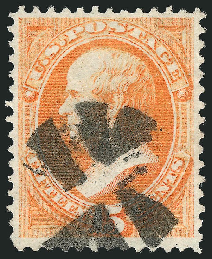 Price of US Stamp Scott # 141 - 15c 1870 Webster Grill. Robert Siegel Auction Galleries, Oct 2011, Sale 1014, Lot 1377