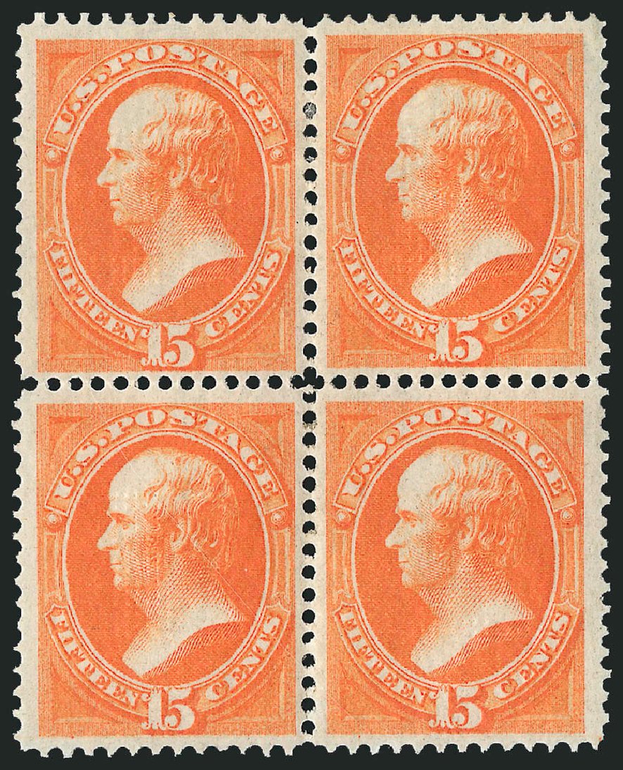 US Stamp Value Scott Cat. #141 - 15c 1870 Webster Grill. Robert Siegel Auction Galleries, Jun 2012, Sale 1025, Lot 167