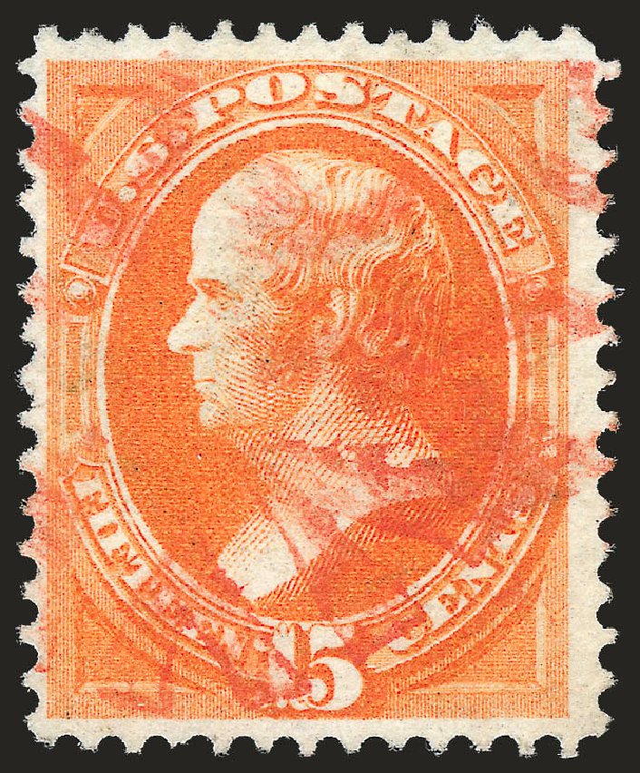 Price of US Stamp Scott # 141 - 15c 1870 Webster Grill. Robert Siegel Auction Galleries, Dec 2009, Sale 982, Lot 5428