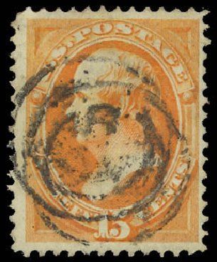 Prices of US Stamp Scott Catalogue #141 - 1870 15c Webster Grill. Daniel Kelleher Auctions, Oct 2012, Sale 632, Lot 1059