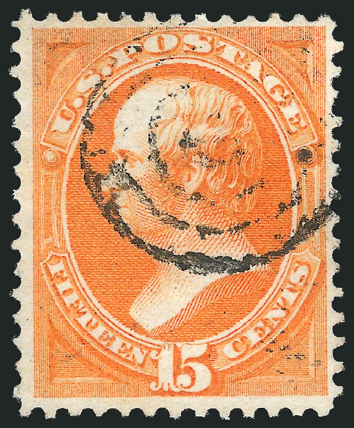 Costs of US Stamps Scott Cat. 141 - 1870 15c Webster Grill. Robert Siegel Auction Galleries, Oct 2012, Sale 1033, Lot 4079