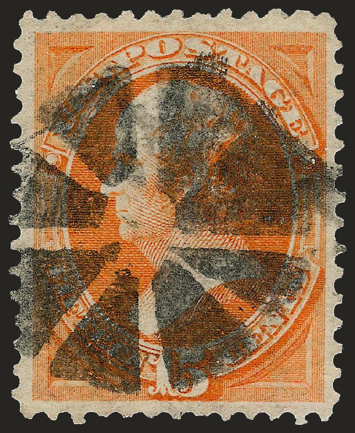 Cost of US Stamp Scott Cat. 141 - 15c 1870 Webster Grill. Robert Siegel Auction Galleries, Oct 2008, Sale 963, Lot 739