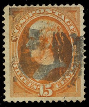 US Stamps Prices Scott Cat. # 141 - 15c 1870 Webster Grill. Daniel Kelleher Auctions, Aug 2012, Sale 631, Lot 840