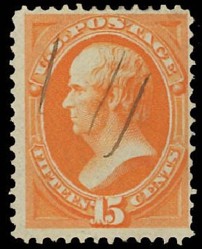 US Stamps Price Scott #141: 15c 1870 Webster Grill. Daniel Kelleher Auctions, Aug 2012, Sale 631, Lot 841