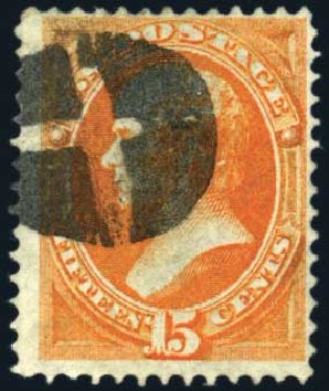 Prices of US Stamp Scott 141 - 1870 15c Webster Grill. Harmer-Schau Auction Galleries, Jun 2008, Sale 78, Lot 1374