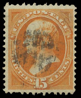 US Stamps Prices Scott Catalogue #141: 15c 1870 Webster Grill. Daniel Kelleher Auctions, Jul 2011, Sale 625, Lot 774