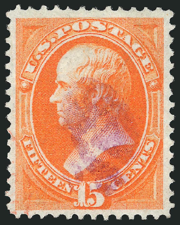 US Stamps Value Scott Cat. 141 - 1870 15c Webster Grill. Robert Siegel Auction Galleries, Dec 2013, Sale 1062, Lot 354