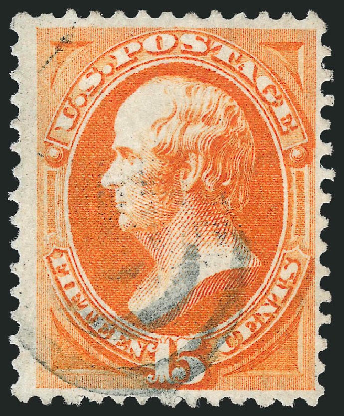 US Stamp Values Scott Catalog 141 - 1870 15c Webster Grill. Robert Siegel Auction Galleries, Oct 2010, Sale 997, Lot 5554