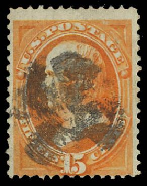 Price of US Stamps Scott Catalogue 141 - 1870 15c Webster Grill. Daniel Kelleher Auctions, Jan 2012, Sale 628, Lot 305