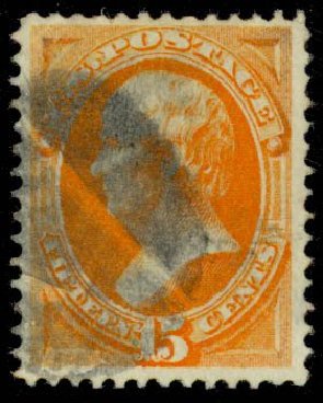 US Stamps Prices Scott Catalog #141: 1870 15c Webster Grill. Daniel Kelleher Auctions, Sep 2013, Sale 639, Lot 3255