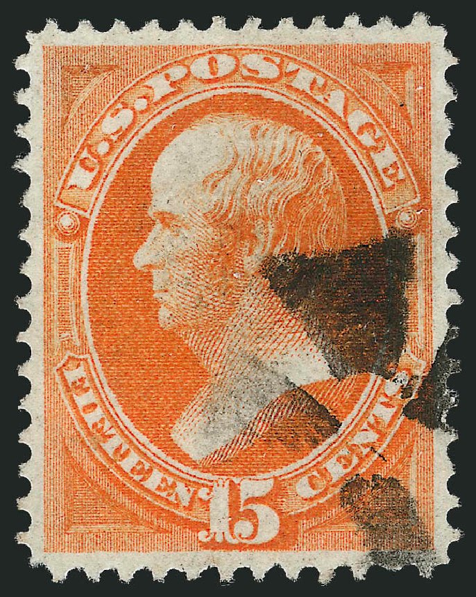 US Stamps Value Scott Cat. 141: 15c 1870 Webster Grill. Robert Siegel Auction Galleries, Nov 2012, Sale 1034, Lot 145