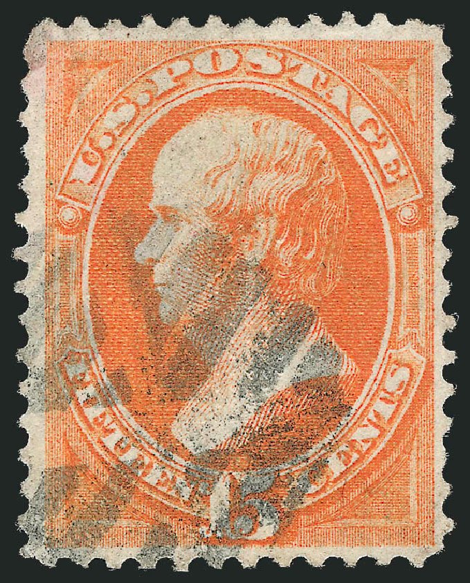 US Stamp Prices Scott Cat. 141: 1870 15c Webster Grill. Robert Siegel Auction Galleries, Dec 2012, Sale 1037, Lot 1713