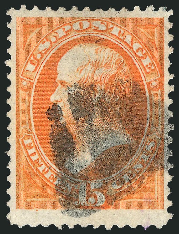Values of US Stamps Scott Catalogue #141: 1870 15c Webster Grill. Robert Siegel Auction Galleries, Nov 2013, Sale 1061, Lot 3583