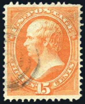Value of US Stamp Scott 141 - 15c 1870 Webster Grill. Harmer-Schau Auction Galleries, Aug 2011, Sale 90, Lot 1306