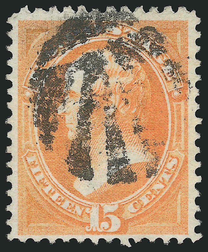 US Stamps Values Scott Catalogue #141 - 1870 15c Webster Grill. Robert Siegel Auction Galleries, Dec 2009, Sale 982, Lot 5426