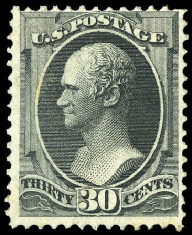 Cost of US Stamps Scott Catalogue 143: 1870 30c Hamilton Grill. Matthew Bennett International, Mar 2011, Sale 336, Lot 1199